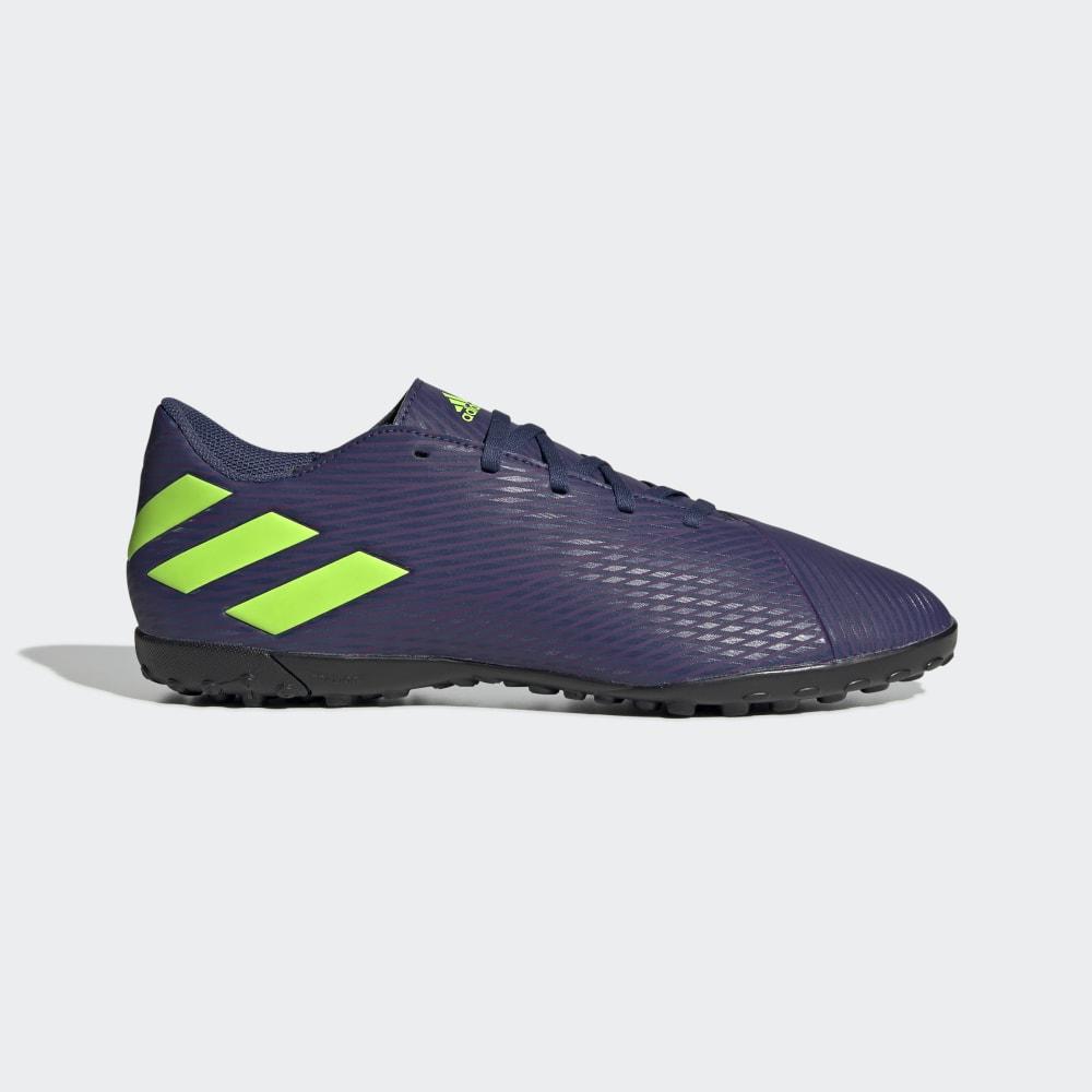 Adidasi Fotbal Adidas Nemeziz Messi 19.4 Turf Barbati Romania - Indigo/Verzi/Violet EF1805